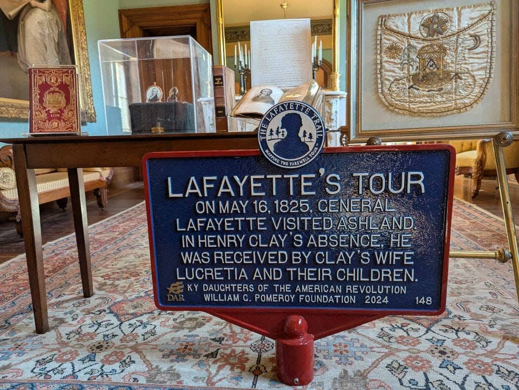 Lafayette Exhibit in Parlour 2025